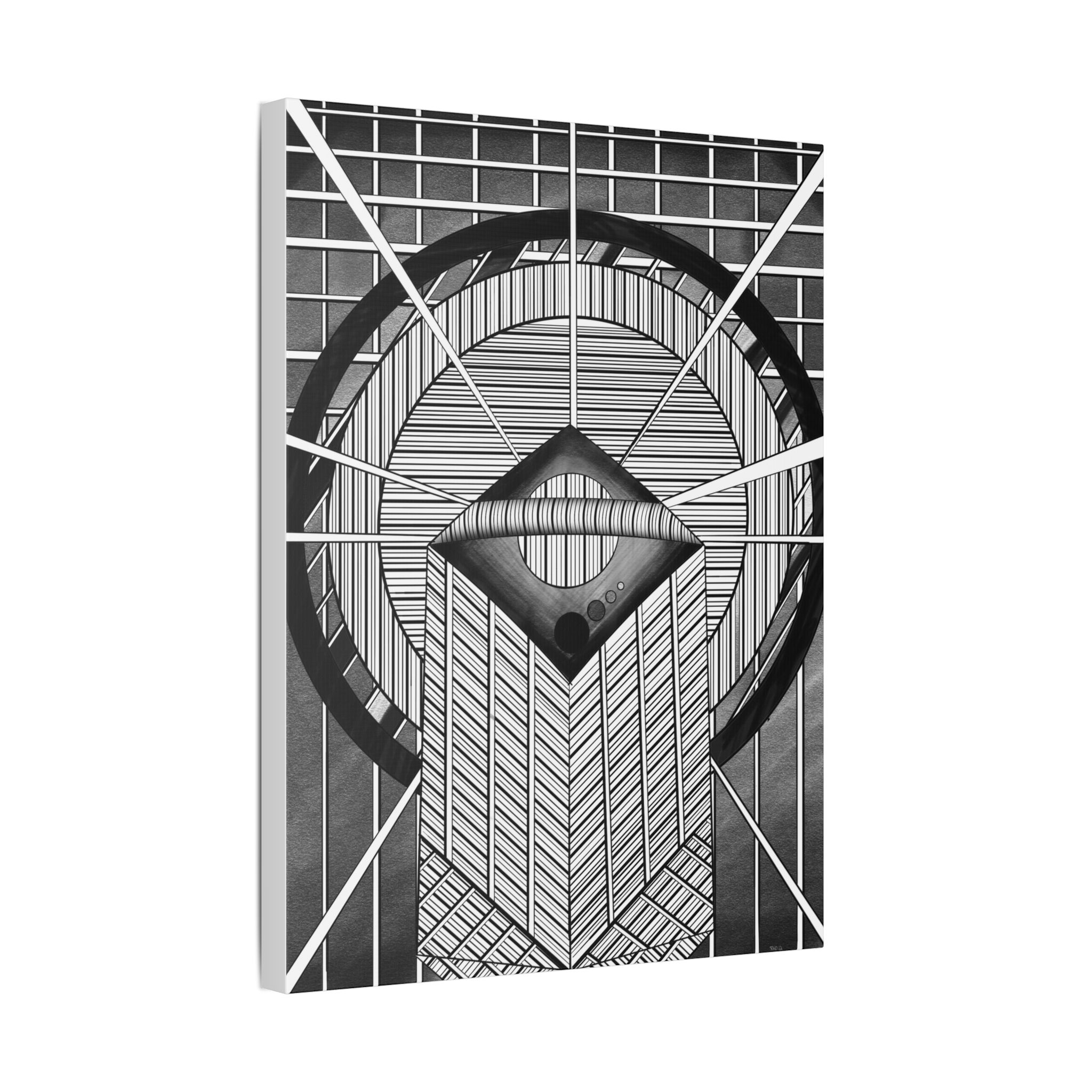 Grinning Mandala - Stretched Canvas